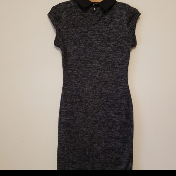 Grey mini dress with Peter Pan collar - Picture 2 of 4
